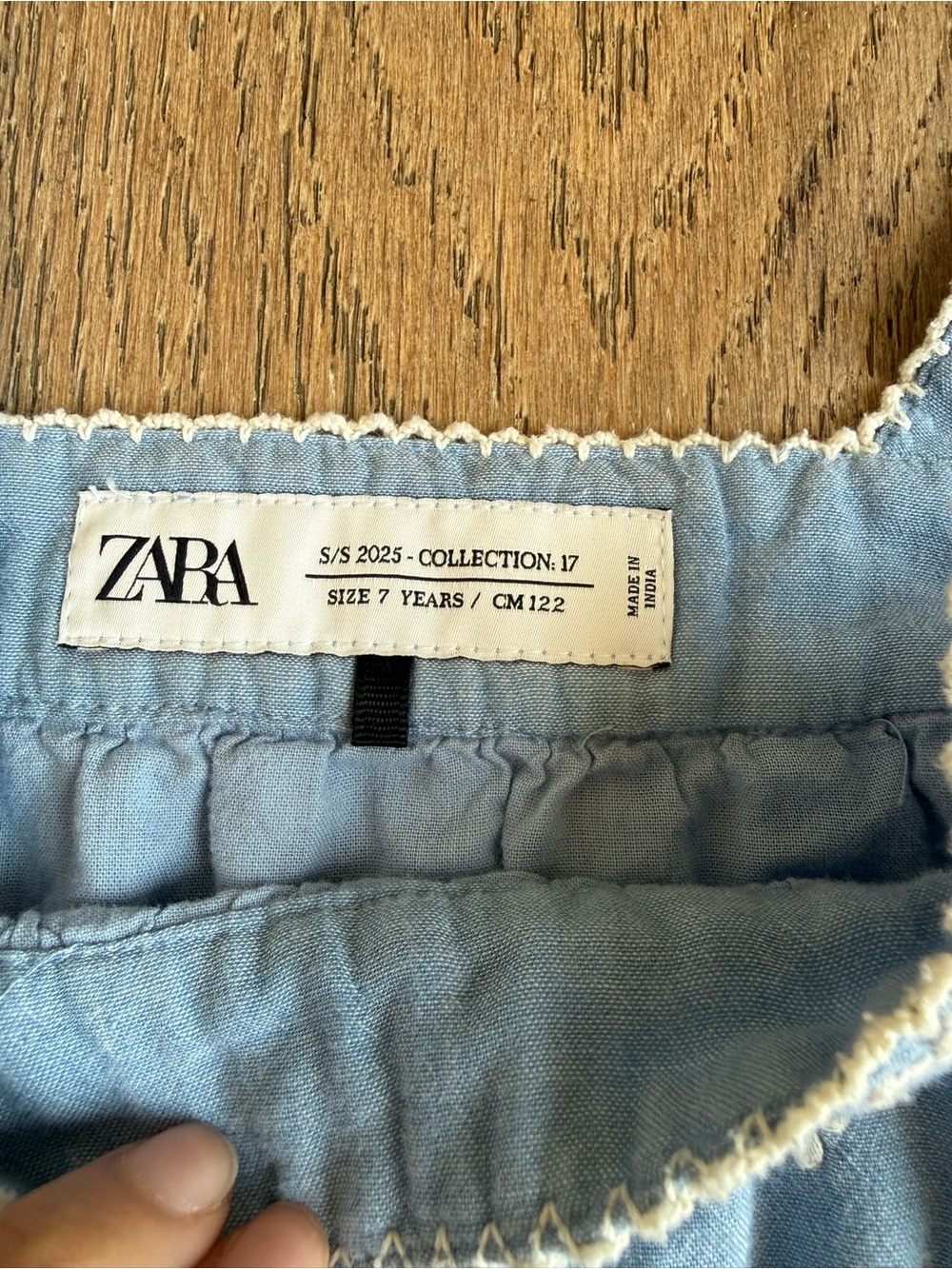 Zara Blue Embroidered Girls Two-Piece Set - Picture 3 of 7